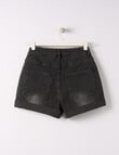 Switch High Rise Stretch Denim Short, Washed Black product photo View 02 S