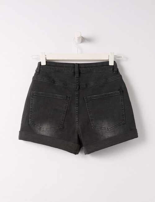 Switch High Rise Stretch Denim Short, Washed Black product photo View 02 L