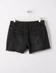 Switch Distressed Denim Short, Washed Black product photo View 02 S