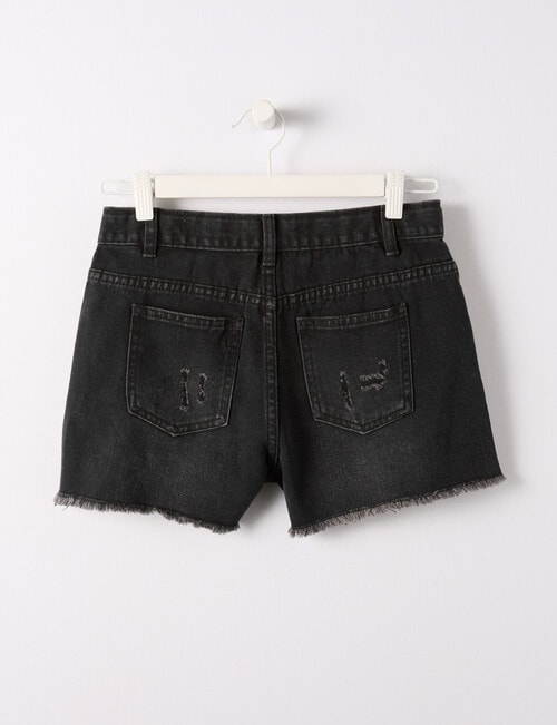 Switch Distressed Denim Short, Washed Black product photo View 02 L