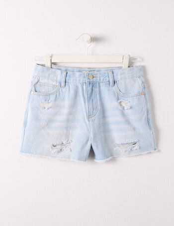 Switch Distressed Denim Short, Light Blue product photo