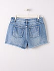 Switch Distressed Denim Short, Mid Blue product photo View 02 S