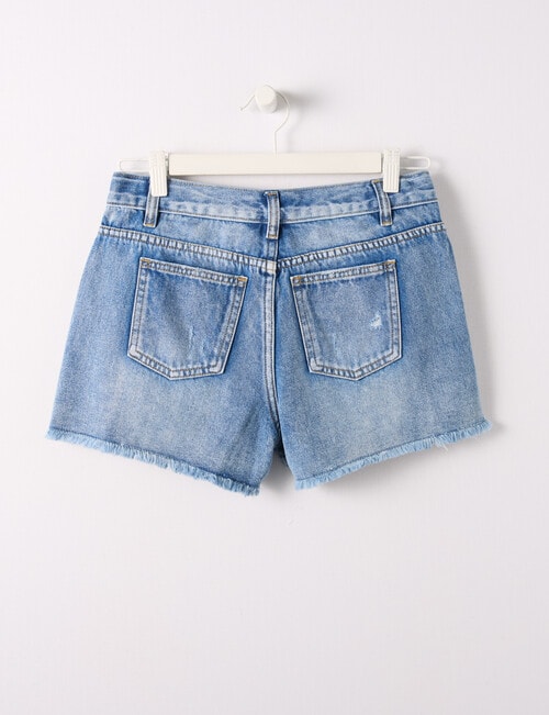 Switch Distressed Denim Short, Mid Blue product photo View 02 L