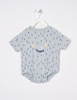 Teeny Weeny Play Time Monster Short-Sleeve Bubble Romper, Yellow product photo