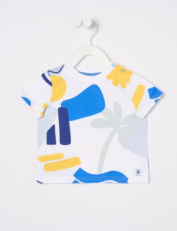 Teeny Weeny Play Time Abstract Short-Sleeve Tee, White product photo