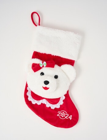 Santa Bear Missy Bear Stocking 2024 product photo