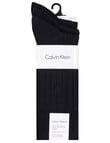 Calvin Klein Cotton-Blend Rib Crew Sock, 3-Pack, Black product photo View 02 S