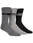 Calvin Klein Logo Bamboo-Blend Crew Sock, 3-Pack, Charcoal product photo