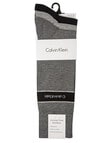 Calvin Klein Logo Bamboo-Blend Crew Sock, 3-Pack, Charcoal product photo View 02 S