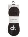 Calvin Klein Logo Sneaker Sock, 3-Pack, Black product photo View 02 S