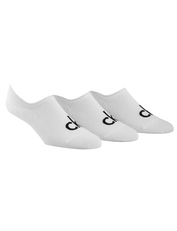 Calvin Klein Logo Sneaker Sock, 3-Pack, White product photo