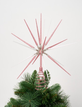 Christmas Shop Burst Tree Topper, Blush & White product photo