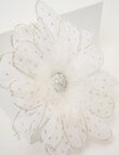 Christmas Shop Feather Flower Clip, Large, White product photo View 02 S