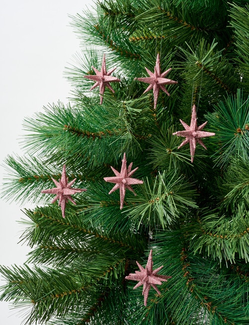 Christmas Shop Mini Burst Ornament, 6-Piece Set, Pink product photo