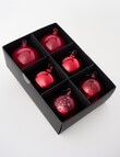 Christmas Shop Blown Glass Bauble, 6-Piece Set, Red product photo View 02 S