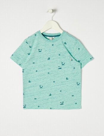 Mac & Ellie Palm Short Sleeve Tee, Seafoam product photo