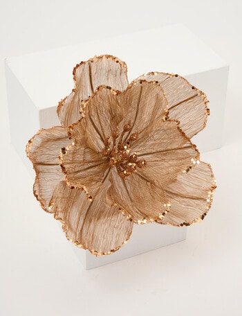 Christmas Shop Sheer Peony Clip, Bronze product photo