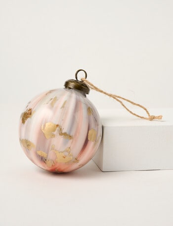 Christmas Shop Painted Luxe Bauble, Blush product photo