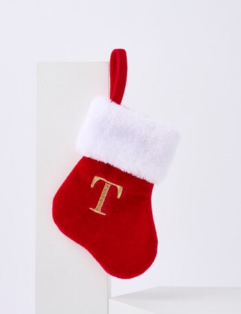 Christmas Shop Mini Stocking Alphabet, T product photo