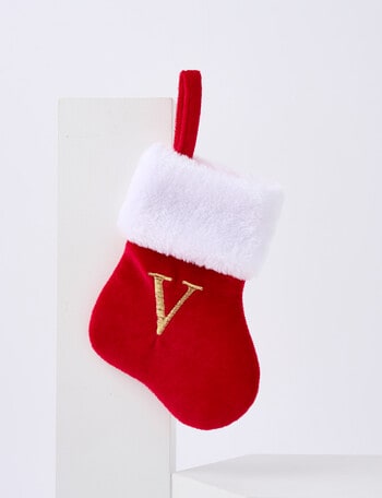 Christmas Shop Mini Stocking Alphabet, V product photo