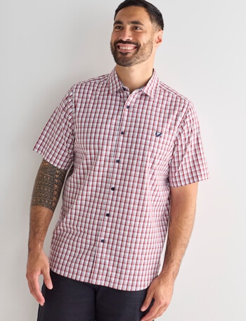 Line 7 Noah Short Sleeve Shirt, Red product photo