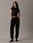 Calvin Klein Premium Monologo Jog Pant, Black product photo View 03 S