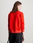 Calvin Klein Embroidered Badge Crew Neck Sweat, Red product photo View 02 S