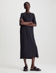 Calvin Klein Modal Long Loose T-Shirt Dress, Black product photo