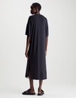 Calvin Klein Modal Long Loose T-Shirt Dress, Black product photo View 02 S