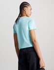 Calvin Klein Monologo Baby Tee, Blue Tint product photo View 02 S