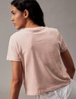 Calvin Klein Monologo Baby Tee, Sepia Rose product photo View 02 S