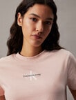 Calvin Klein Monologo Baby Tee, Sepia Rose product photo View 04 S