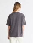 Calvin Klein Rib Label Boyfriend Tee, Washed Black product photo View 02 S