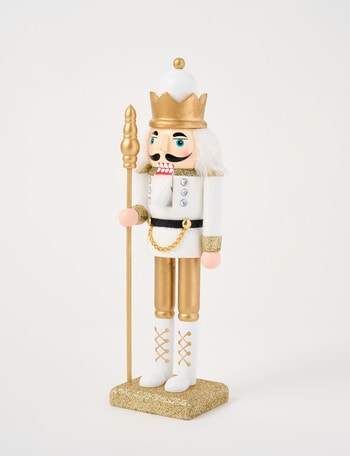 Christmas Shop Woodland Wonders Luxe Nutcracker, White product photo