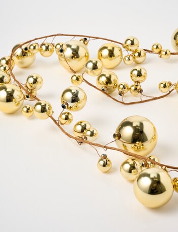 Christmas Shop Bauble Garland, Gold product photo