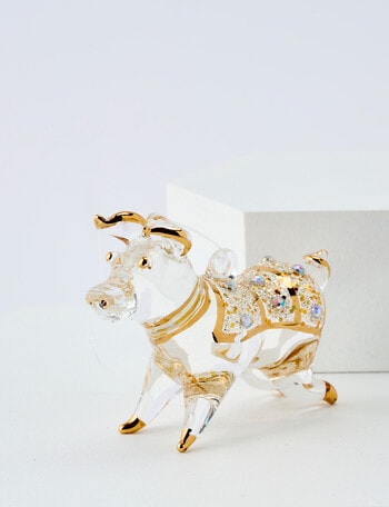 Christmas Shop Chinese Zodiac Pig Hanging Decoration, Gold product photo