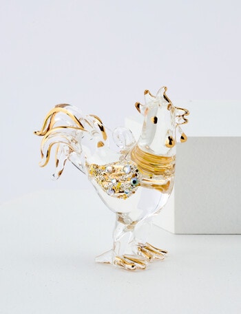 Christmas Shop Chinese Zodiac Rooster Hanging Decoration, Gold product photo