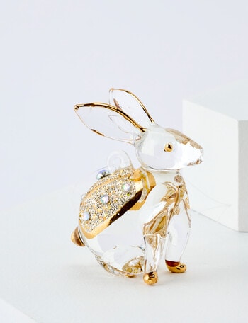 Christmas Shop Chinese Zodiac Rabbit Hanging Decoration, Gold product photo