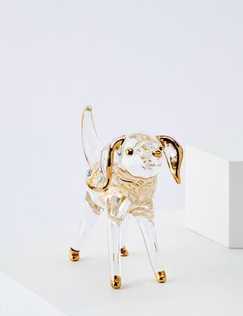 Christmas Shop Chinese Zodiac Dog Hanging Decoration, Gold product photo