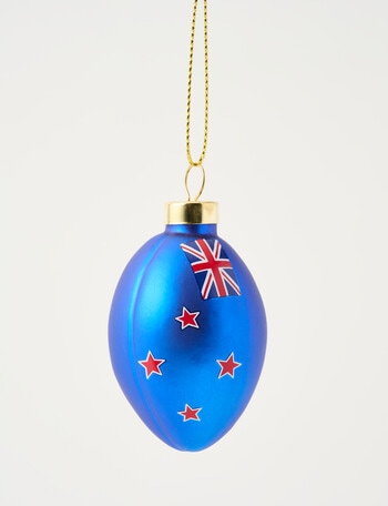 Christmas Shop Summers Sleigh Glass, NZ Rugby Ball product photo