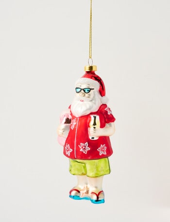 Christmas Shop Summers Sleigh Glass, Summer Santa product photo