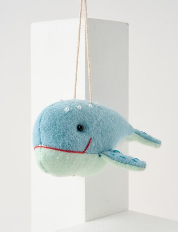 Christmas Shop Summers Sleigh Felt, Blue Whale product photo