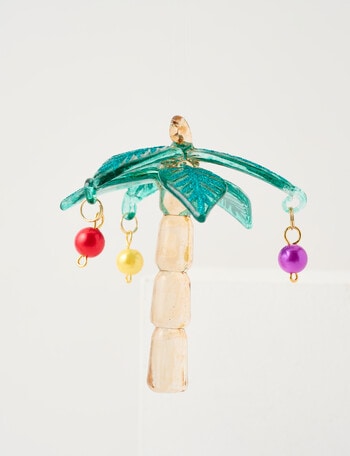 Christmas Shop Summers Sleigh Glass, Palm Tree product photo