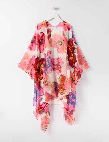 Boston + Bailey Bold Floral Lightweight Wrap, Sunset product photo