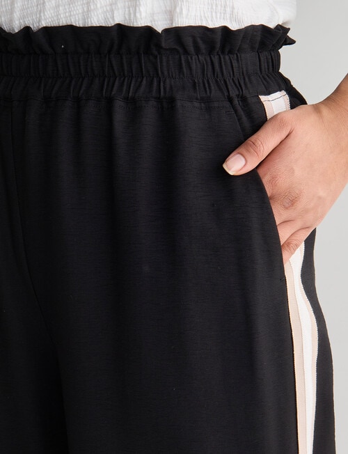 Whistle Sport Stripe Jog Pant Regular Length, Black product photo View 04 L