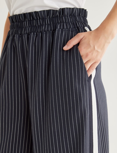 Whistle Sport Stripe Short Length Jog Pant, Navy Pinstripe product photo View 04 L