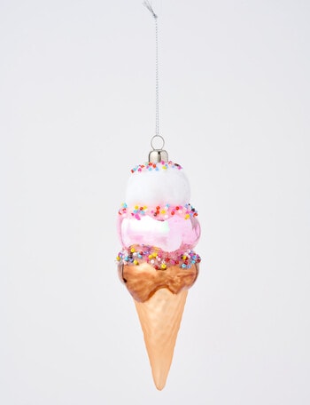 Christmas Shop Merry Morsels Glass Ice Cream Cone product photo