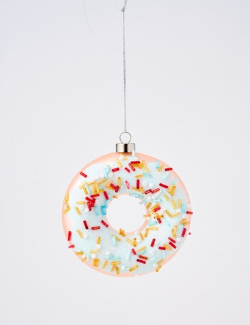 Christmas Shop Merry Morsels Glass Donut, Blue product photo