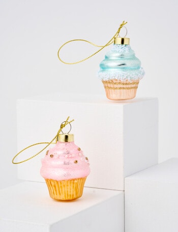 Christmas Shop Merry Morsels Glass Cupcakes, Set of 2 product photo