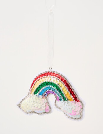 Christmas Shop Merry Morsels Fabric Rainbow Sequin product photo